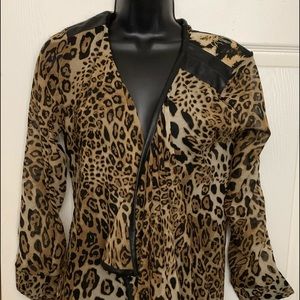 Leopard and Blouse